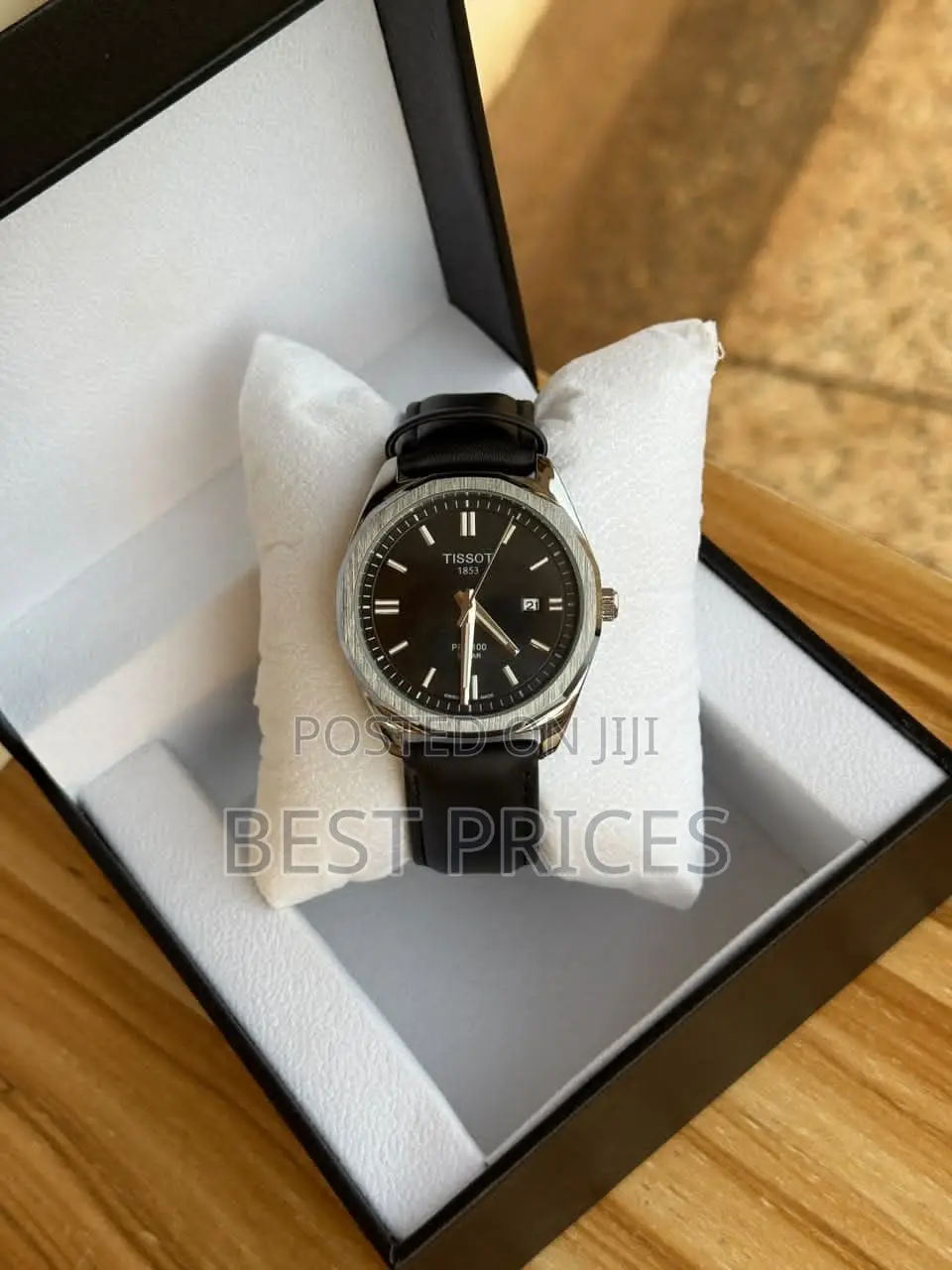 Classic Black-Dial Silver-Tone Analog Watch