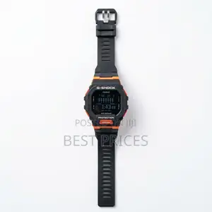 Black and Orange Digital Sports-Style Watch