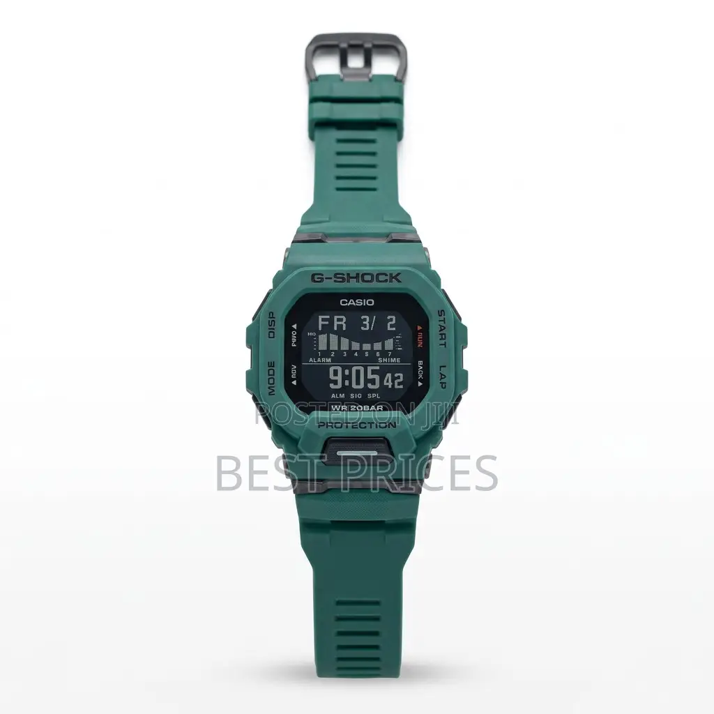 Green Digital Sports-Style Watch