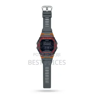 Grey and Red Digital Sports-Style Watch