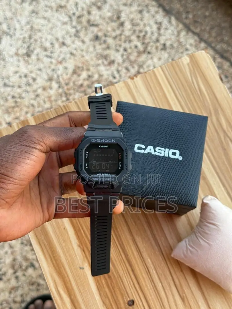 All-Black Digital Sports-Style Watch