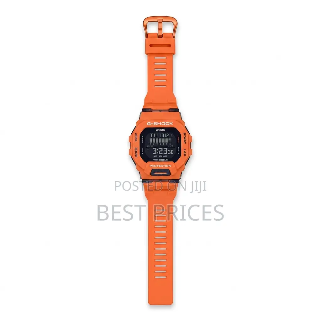 Orange Digital Sports-Style Watch