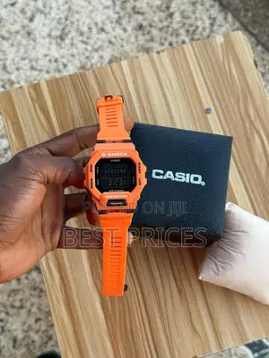 Orange Digital Sports-Style Watch