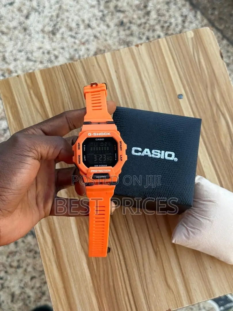 Orange Digital Sports-Style Watch