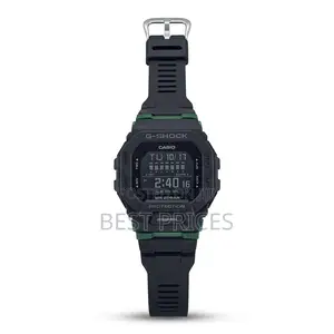 Black and Green Digital Sports-Style Watch