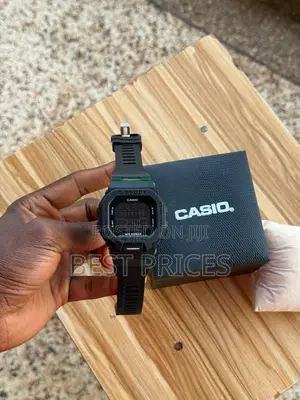 Black and Green Digital Sports-Style Watch
