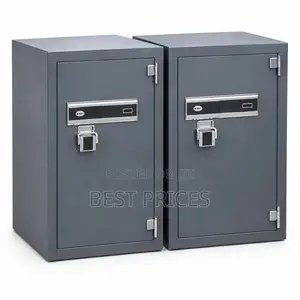 Large Gray Steel Fireproof Filing Cabinet Safe