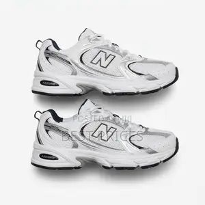 White & Silver Mesh Sneakers – Black Detail