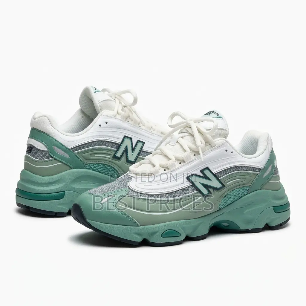 Mint Green & White Chunky Sneakers