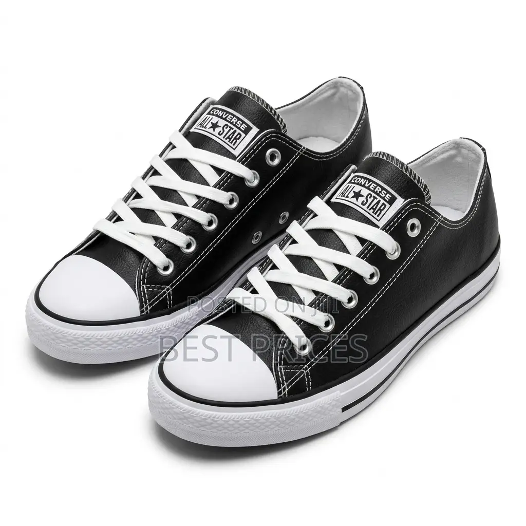 Black & White Low-Top Sneakers