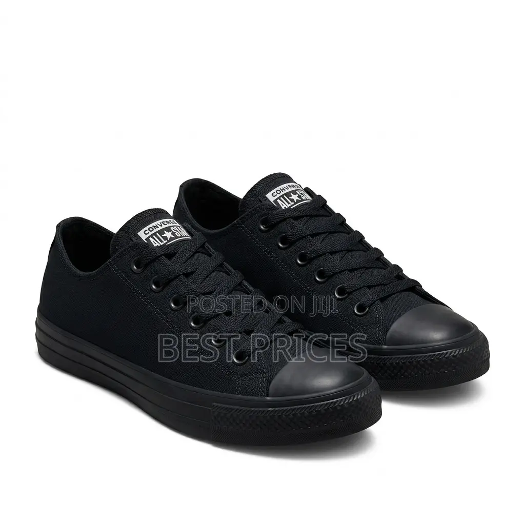 All-Black Low-Top Sneakers