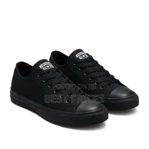 All-Black Low-Top Sneakers