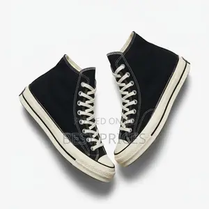 Black & White High-Top Sneakers