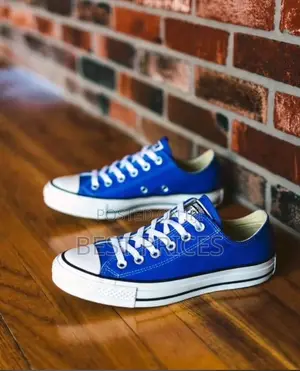 Royal Blue & White Low-Top Sneakers