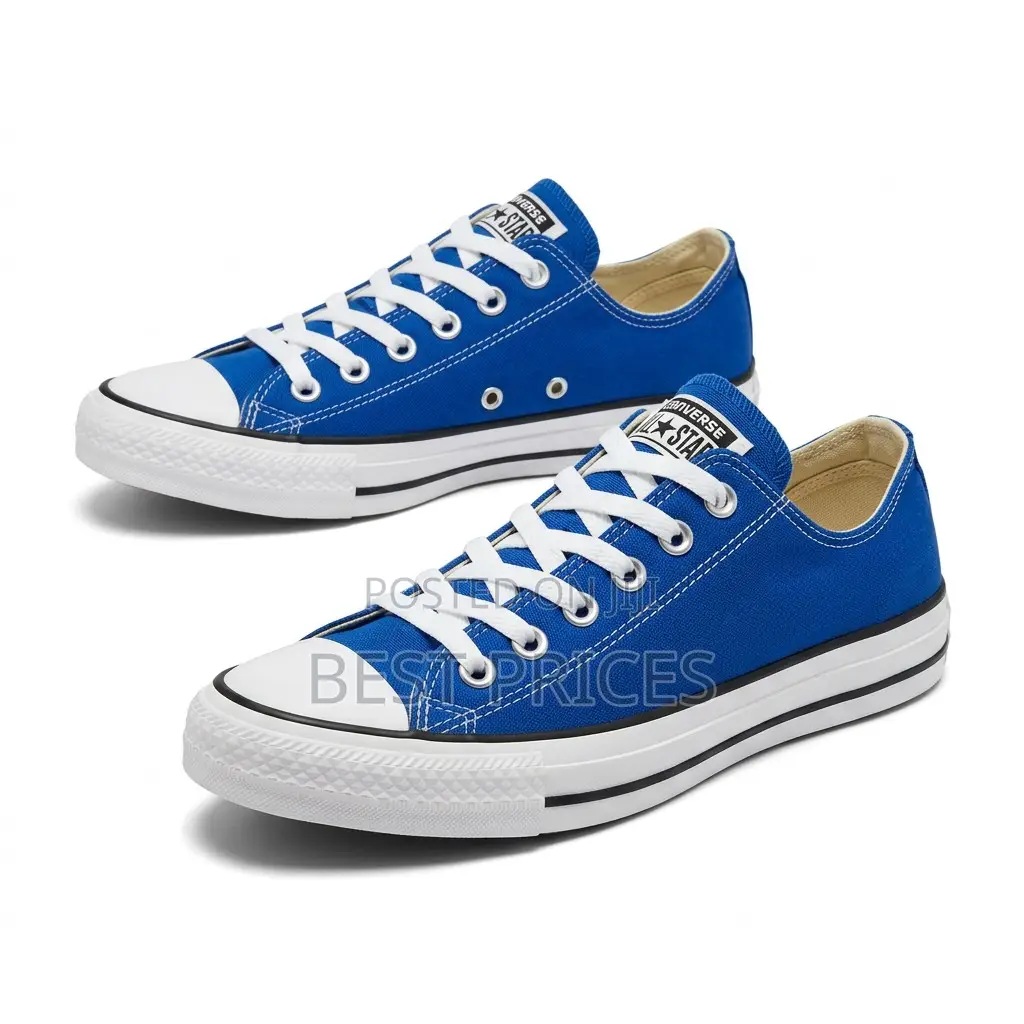 Royal Blue & White Low-Top Sneakers