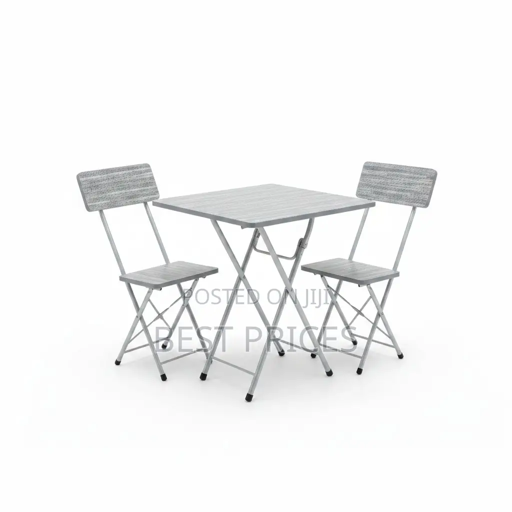 X-Shape Foldable Table Set with 2 Chairs