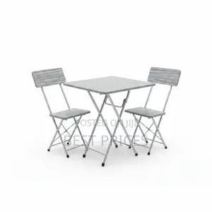 X-Shape Foldable Table Set with 2 Chairs