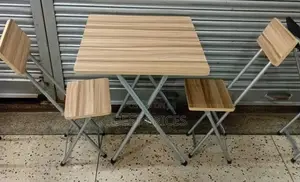 X-Shape Foldable Table Set with 2 Chairs