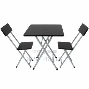 X-Shape Foldable Table Set with 2 Chairs