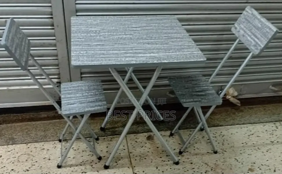 X-Shape Foldable Table Set with 2 Chairs