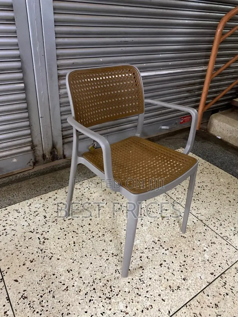 Rattan Weave Dining Chair with Armrests