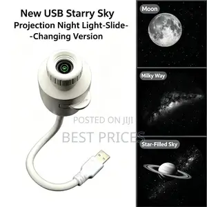 USB Rotating Star Projector Night Light RGB Color Changing LED Galaxy