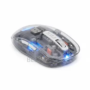 Classic Transparent Wireless Mouse with LED Light