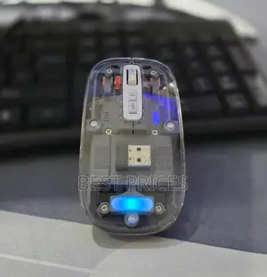 Classic Transparent Wireless Mouse with LED Light