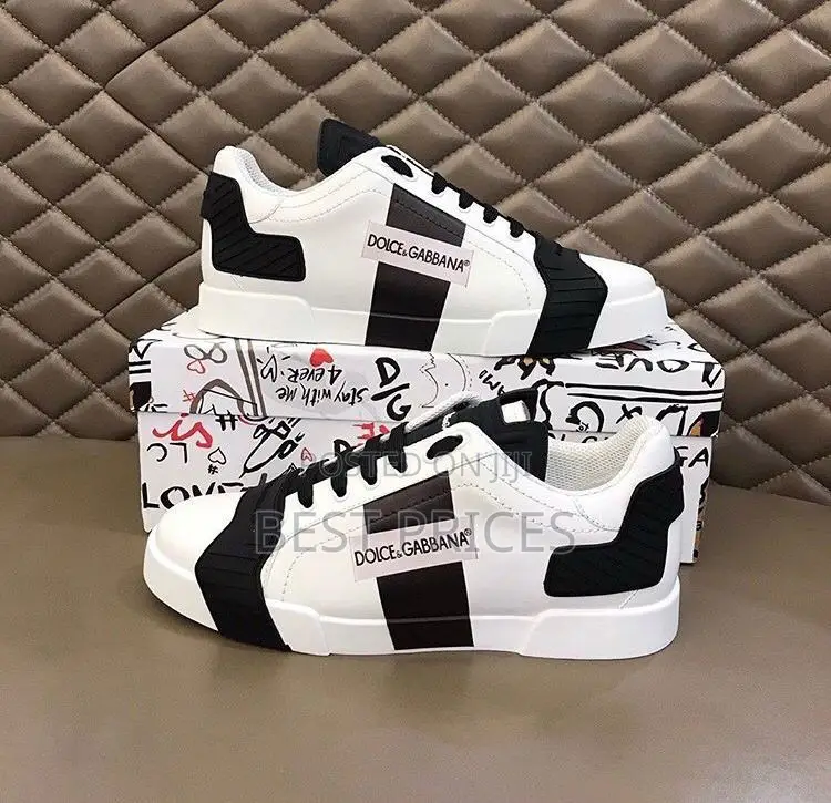 Dolce & Gabbana Portofino Sneakers – Black & White