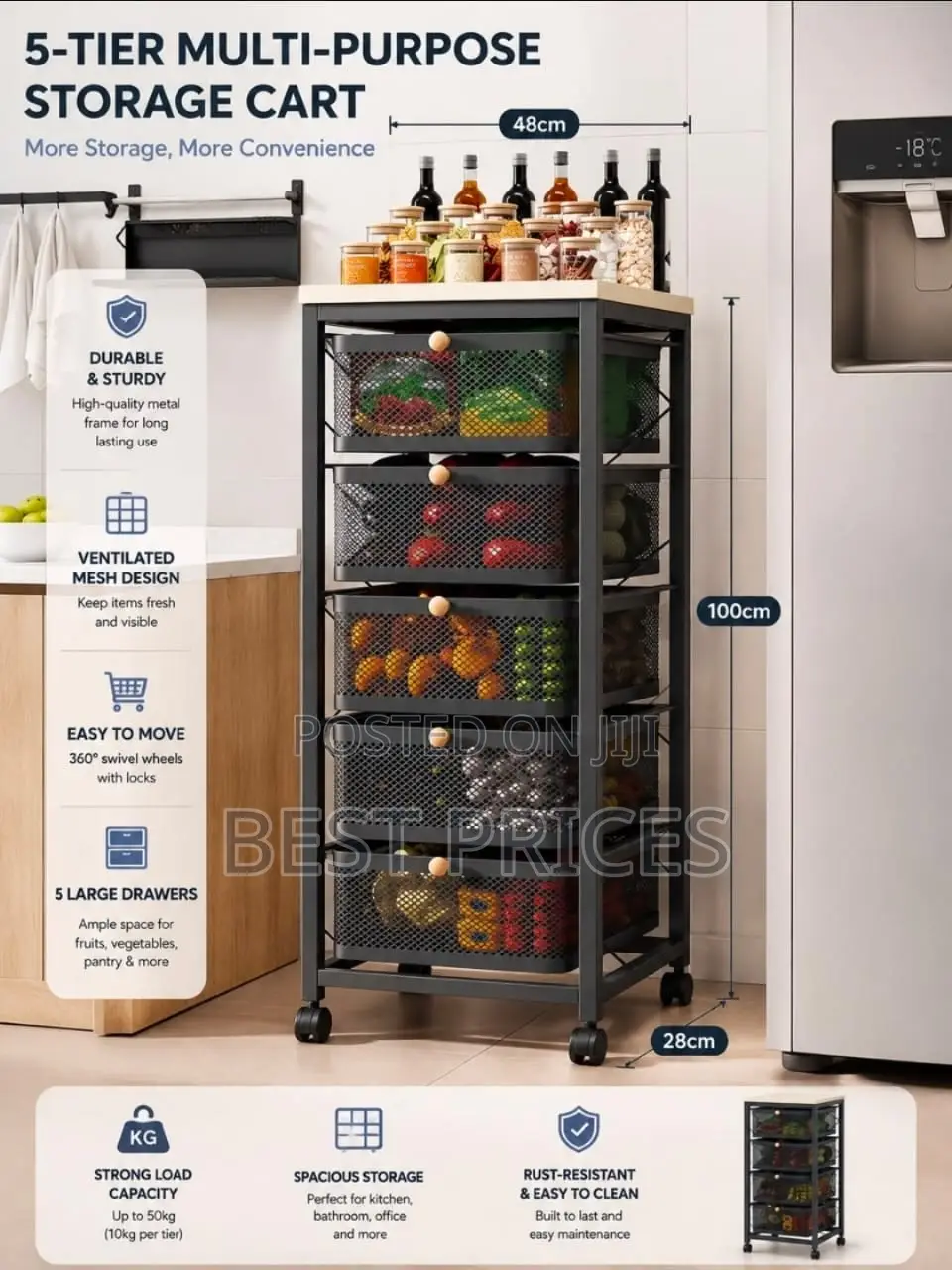5-Layer Flexible Classic Kitchen/Office Organizer