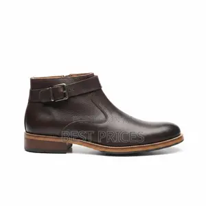 Men's Dark Brown Leather Ankle Boot