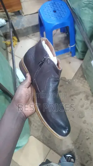 Men's Dark Brown Leather Ankle Boot