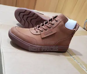 Men's Tan Brown Leather Lace-Up Ankle Boot