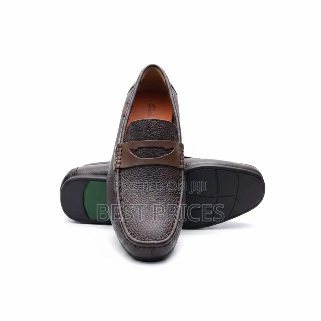 Men's Dark Brown Pebbled Leather Penny Loafer