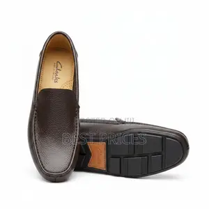 Men's Dark Brown Pebbled Leather Slip-On Loafer