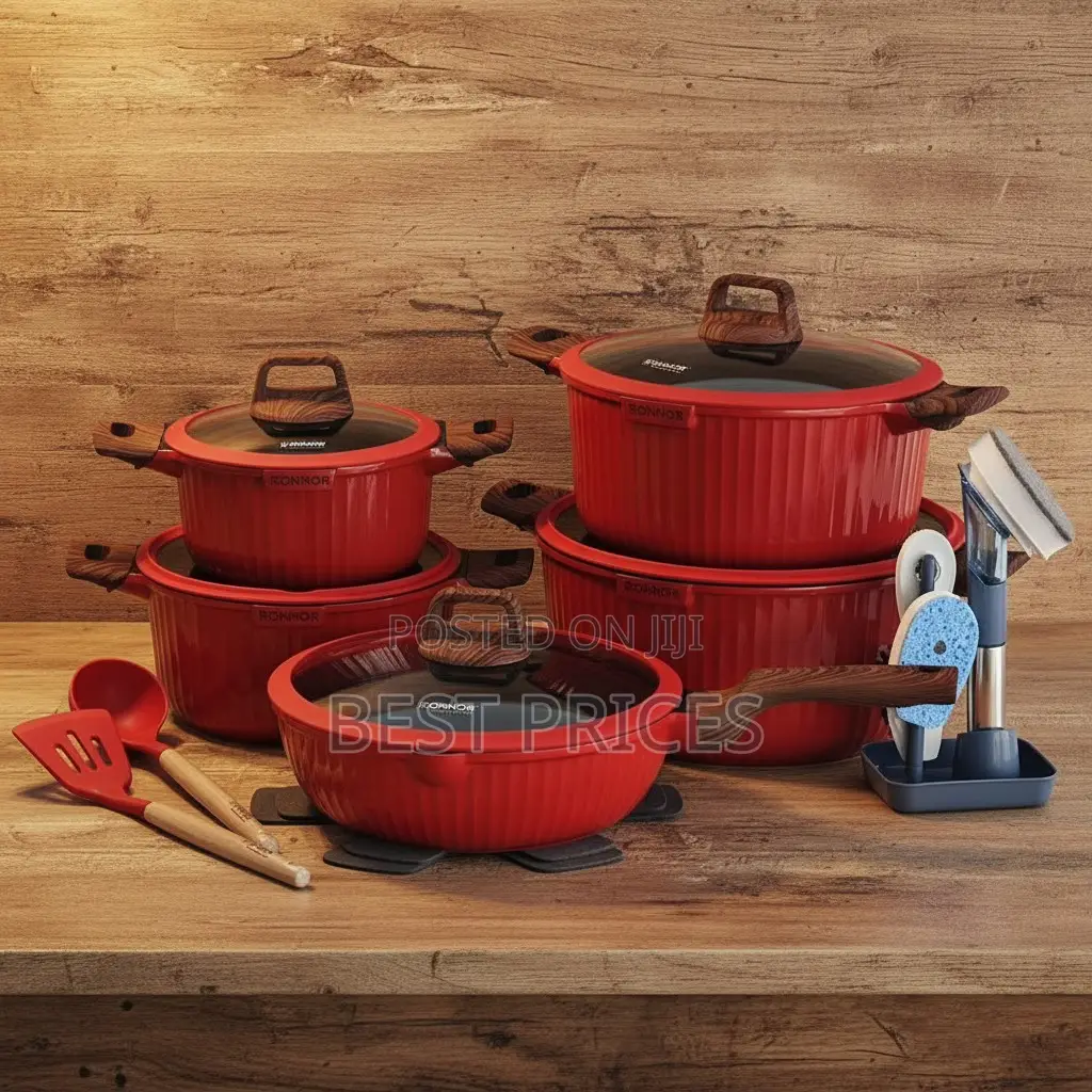 RONNOR Premium Non-Stick Cookware Set with Utensils