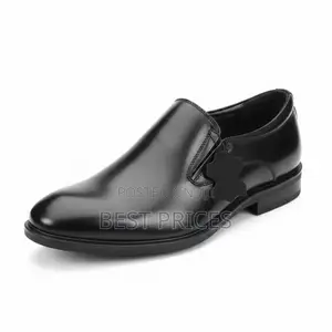 Men's Black Leather Slip-On Dress Shoe