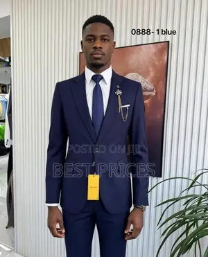 Men's 2-Piece Slim Fit Suit – Navy Blue