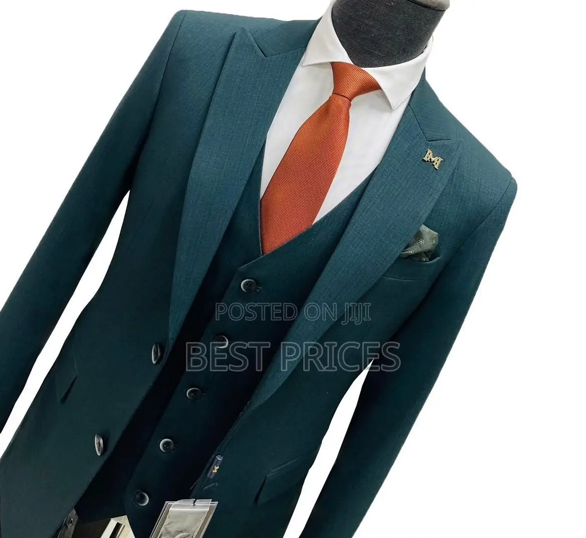 Men's Teal 3-Piece Suit