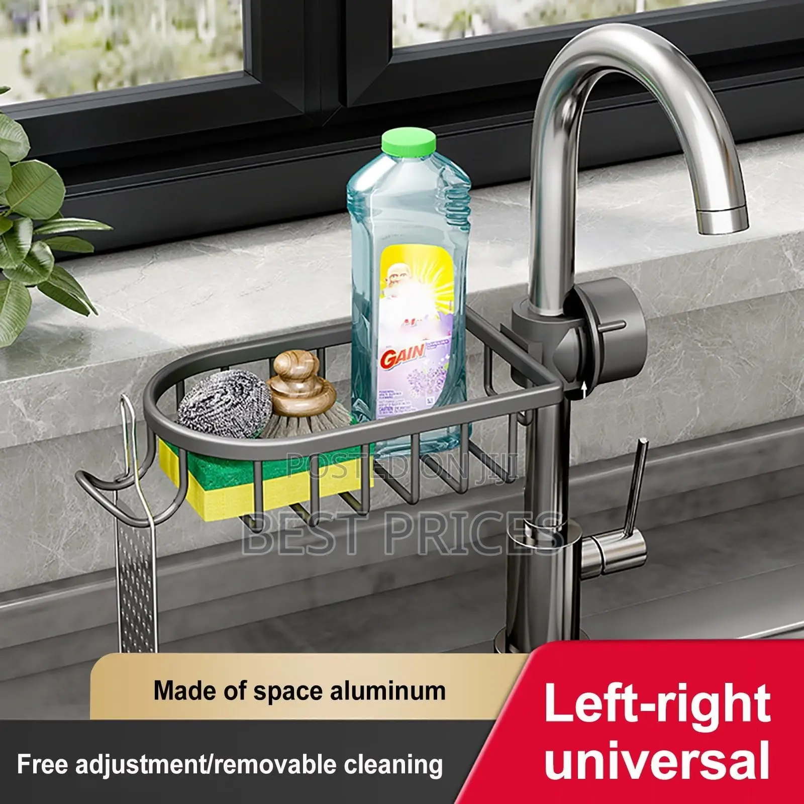 Sink Faucet Caddy Organizer – Space Aluminum