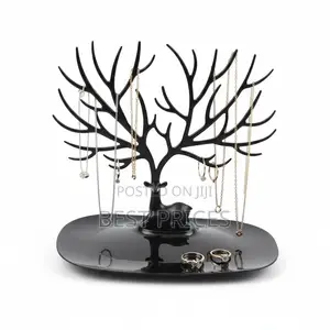 Deer Antler Tree Jewellery Organizer Stand with Tray