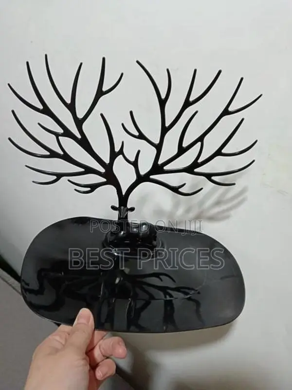 Deer Antler Tree Jewellery Organizer Stand with Tray