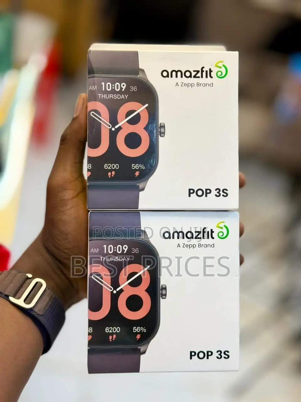 Amazfit Pop 3S Smart Watch – 1.96" AMOLED, BT Calling