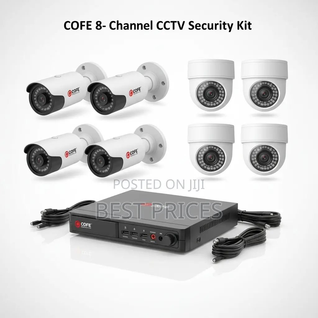 COFE 8-Channel CCTV Security Kit – Full Colour Night Vision