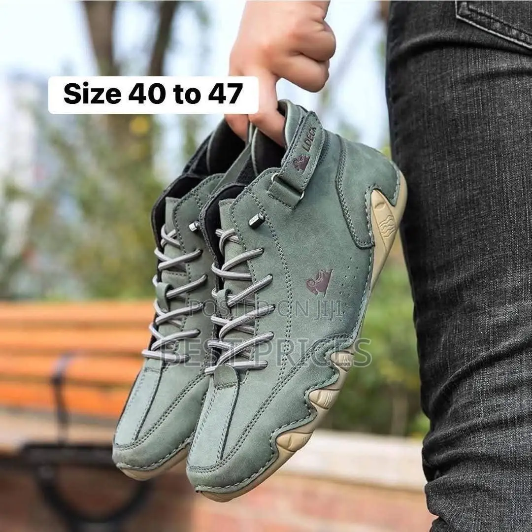 LDECK Men's Leather Sneakers