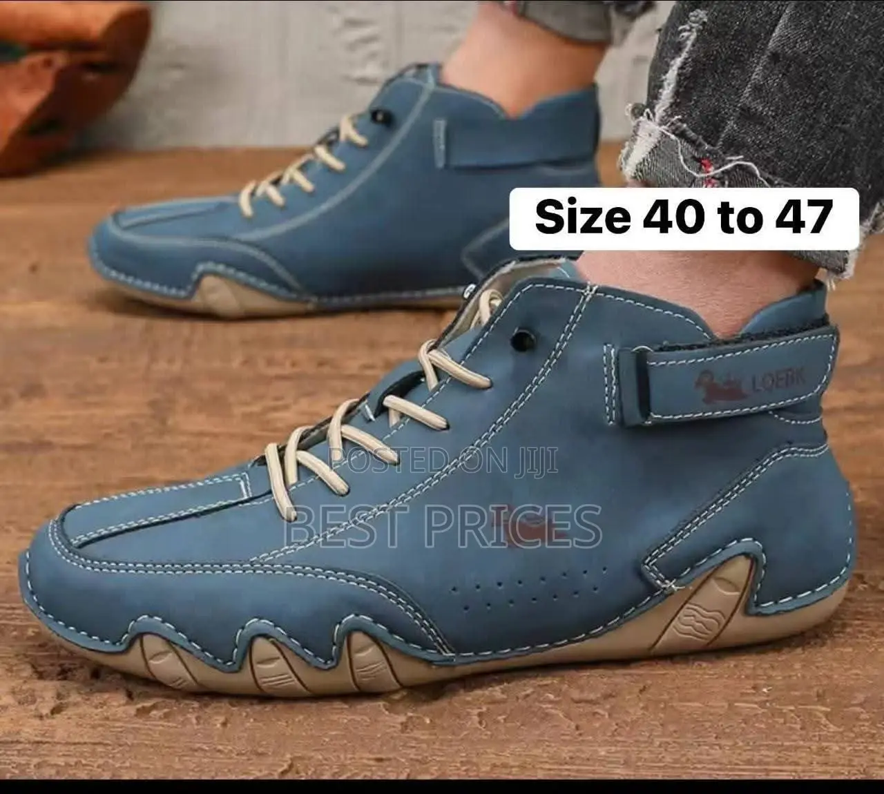LDECK Men's Leather Sneakers