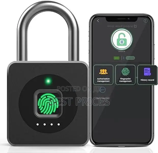 Smart Fingerprint Padlock - Big Size (Bluetooth App)