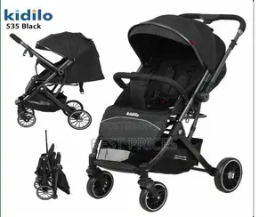 Kidilo 535 Foldable Baby Stroller – Black