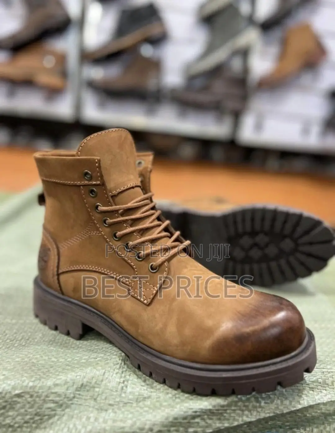 Men's Nubuck Lace-Up Ankle Boots