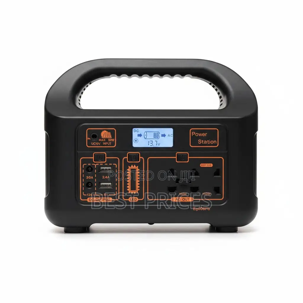 Portable Power Station 150W - Powers TV, Laptops, Tablets & Phones